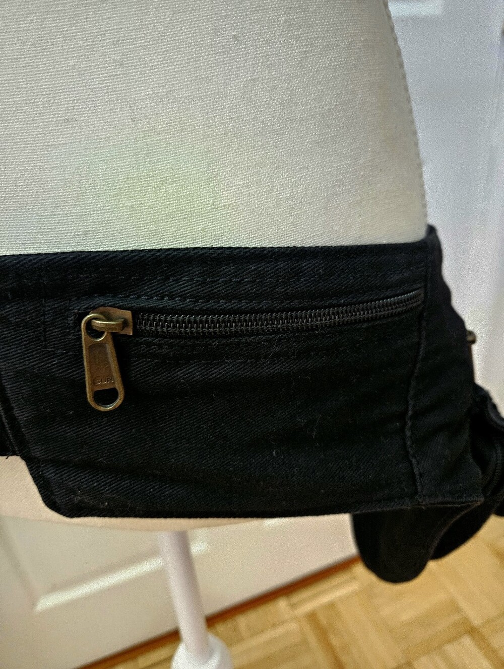 Perfect Artist Made UK Black Gold Paisley Canvas Boho Trance Festival Bag Belt - Picture 12 of 14